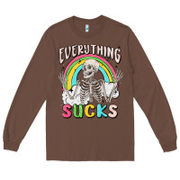 Chestnut everything sucks Long Sleeve Tee - MaliasSmallBusiness