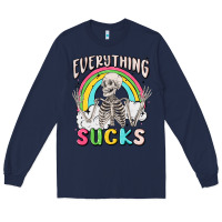 Navy everything sucks Long Sleeve Tee - MaliasSmallBusiness