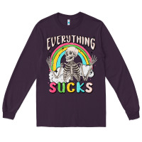 Plum everything sucks Long Sleeve Tee - MaliasSmallBusiness