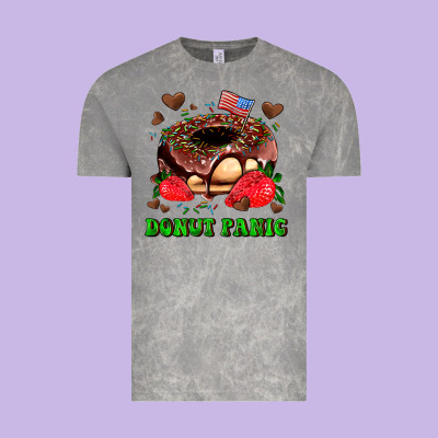 Donut Panic Vintage Tee Designed By Adodesignshop