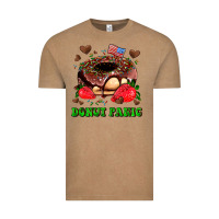 Vintage Coffee donut panic Vintage Tee - AdoDesignShop