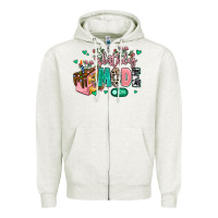 Oatmeal Heather birthday mode on Zipper Hoodie - MaliasSmallBusiness