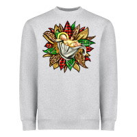 Heather Grey christmas baby jesus sunflower Heavyweight Sweatshirt - Jasminsmagicworld