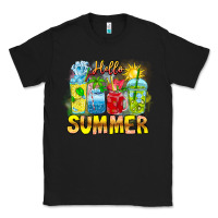 Black Hello Summer Classic Tee - CowhideDigitalArt