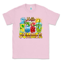 Bubblegum Pink Hello Summer Classic Tee - CowhideDigitalArt