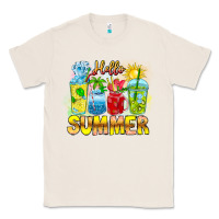 Natural Hello Summer Classic Tee - CowhideDigitalArt