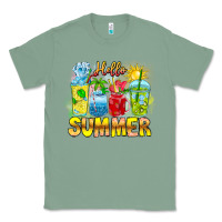 Sage Hello Summer Classic Tee - CowhideDigitalArt