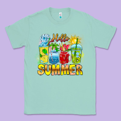 Hello Summer Classic Tee Designed By Cowhidedigitalart