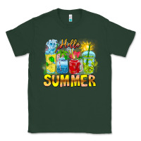 Sports Green Hello Summer Classic Tee - CowhideDigitalArt