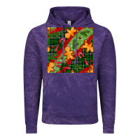 Cloud Purple christmas gingerbread man and candy cane seamless pattern Vintage Hoodie - BundleAndBundleShop