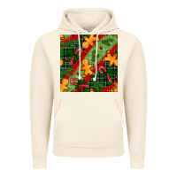 Vintage Artic christmas gingerbread man and candy cane seamless pattern Vintage Hoodie - BundleAndBundleShop