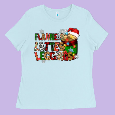 Flannels Lattes Ladies Tee Designed By Zillion Design Studio