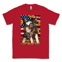 Red Western American Pig Classic Tee - LillyAllenDesigns