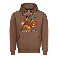 Chestnut turkey and touchdowns Zipper Hoodie - MaliasSmallBusiness