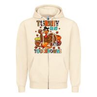 Sandshell turkey and touchdowns Zipper Hoodie - MaliasSmallBusiness