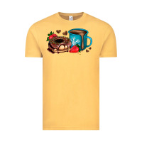 Vintage Mustard donut coffee strawberry Vintage Tee - AdoDesignShop