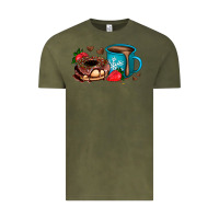 Vintage Olive donut coffee strawberry Vintage Tee - AdoDesignShop