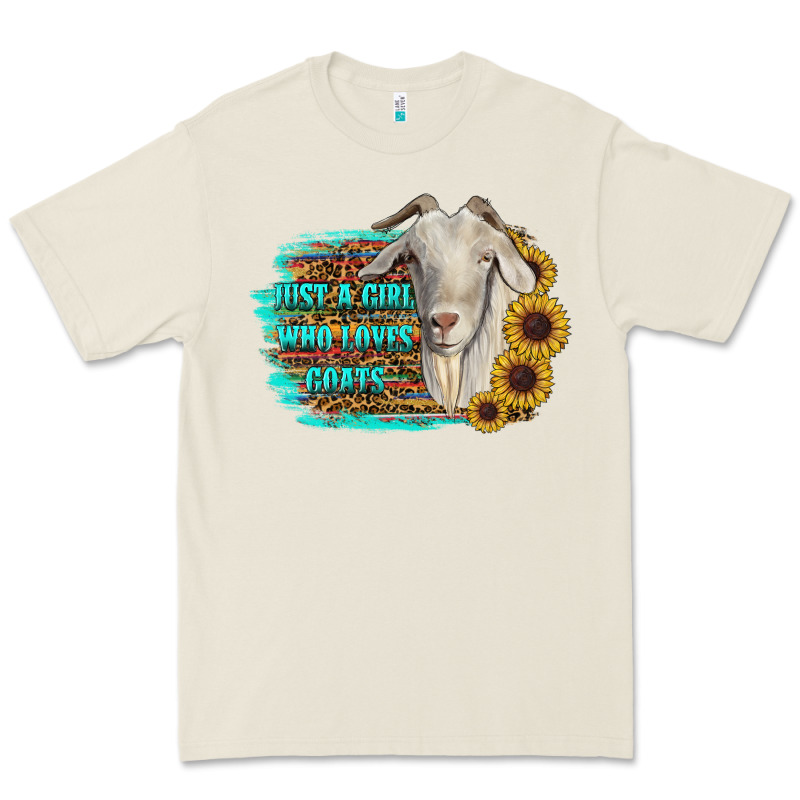 Just A Girl Who Loves Goats Premium Tee by RanaPortraitStore | Teevron
