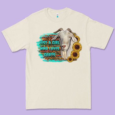 Just A Girl Who Loves Goats Premium Tee Designed By Ranaportraitstore