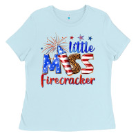 Baby Blue little miss firecracker billie wilder Ladies Tee - texasbilliewilder
