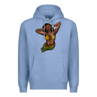 Colony Blue black woman Premium Hoodie - NancyCooperArtShop