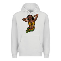 Dove Grey black woman Premium Hoodie - NancyCooperArtShop