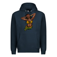 Navy black woman Premium Hoodie - NancyCooperArtShop
