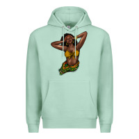 Seafoam black woman Premium Hoodie - NancyCooperArtShop