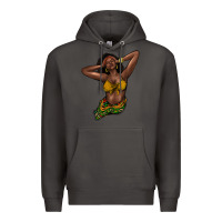 Smoke black woman Premium Hoodie - NancyCooperArtShop