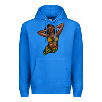 True Royal black woman Premium Hoodie - NancyCooperArtShop