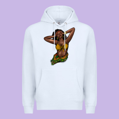 Black Woman Premium Hoodie Designed By Nancycooperartshop