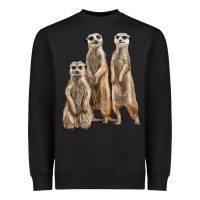 Black 3 meerkat Heavyweight Sweatshirt - LillyAllenDesigns