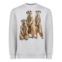 Heather Grey 3 meerkat Heavyweight Sweatshirt - LillyAllenDesigns