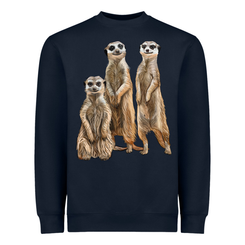 3 Meerkat Heavyweight Sweatshirt by LillyAllenDesigns | Teevron