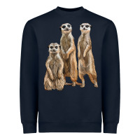 Navy 3 meerkat Heavyweight Sweatshirt - LillyAllenDesigns