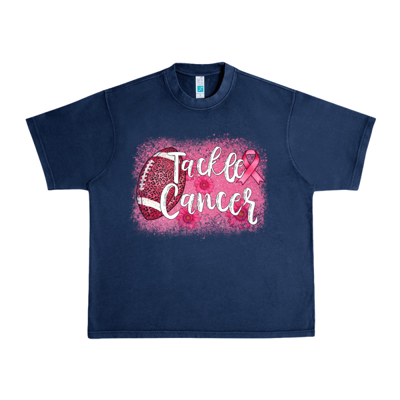 Tackle Cancer Football Leopard Urban Heavy Tee by AdoDesignShop | Teevron
