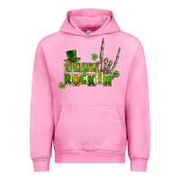 Fuchsia Pink Sham rockin skeleton hand St. Patrick's Urban Hoodie - CowGirlArtShop