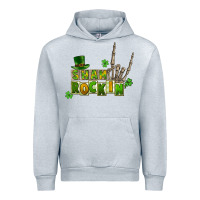 Heather Grey Sham rockin skeleton hand St. Patrick's Urban Hoodie - CowGirlArtShop