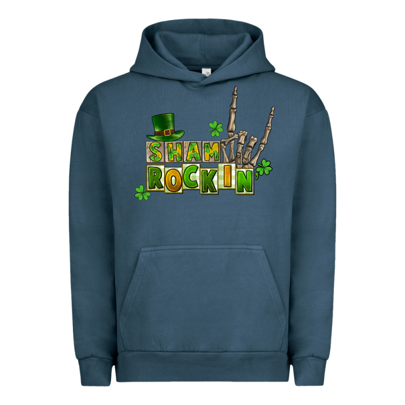 Sham Rockin Skeleton Hand St. Patrick's Urban Hoodie by CowGirlArtShop | Teevron