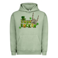 Pigment Oil Green Sham rockin skeleton hand St. Patrick's Urban Hoodie - CowGirlArtShop