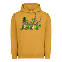Pigment Peanut Butter Sham rockin skeleton hand St. Patrick's Urban Hoodie - CowGirlArtShop