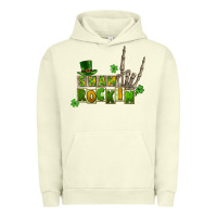Pigment Pistachio Sham rockin skeleton hand St. Patrick's Urban Hoodie - CowGirlArtShop