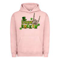 Pigment Salmon Sham rockin skeleton hand St. Patrick's Urban Hoodie - CowGirlArtShop