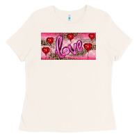 Bone Valentine's Day Love Balloon Heart Balloons Ladies Tee - RanaPortraitStore