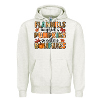 Oatmeal Heather flannels hayrides pumpkinsbonfires Zipper Hoodie - MaliasSmallBusiness