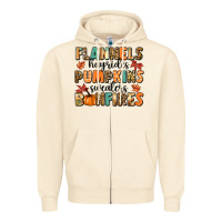 Sandshell flannels hayrides pumpkinsbonfires Zipper Hoodie - MaliasSmallBusiness