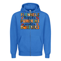 True Royal flannels hayrides pumpkinsbonfires Zipper Hoodie - MaliasSmallBusiness