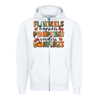 White flannels hayrides pumpkinsbonfires Zipper Hoodie - MaliasSmallBusiness