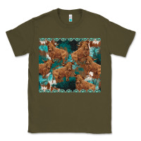 Army Green turquoises gemstones cowhide highlands cow Classic Tee - BarkalooDesign