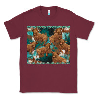 Burgundy turquoises gemstones cowhide highlands cow Classic Tee - BarkalooDesign